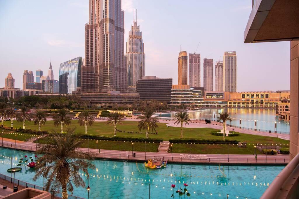 First Class 2Br With Full Burj Khalifa And Fountain View Dubaj Kültér fotó