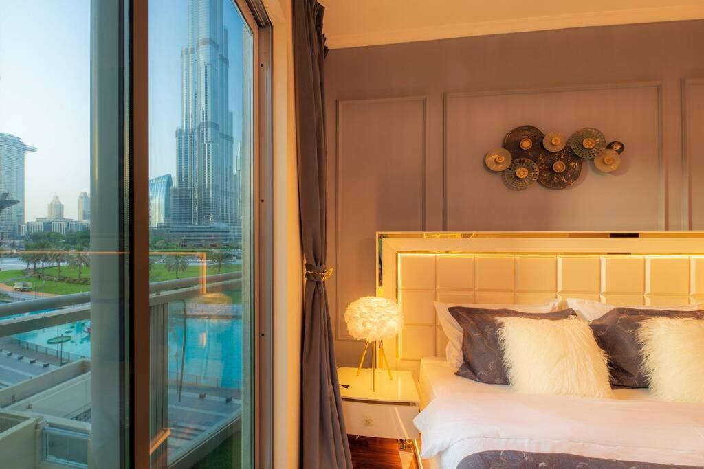 First Class 2Br With Full Burj Khalifa And Fountain View Dubaj Kültér fotó